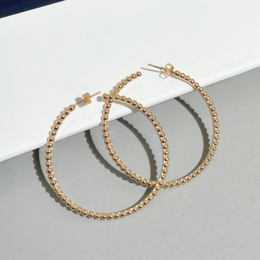 [GALE] SMOOTH BEAD STUD EARRINGS