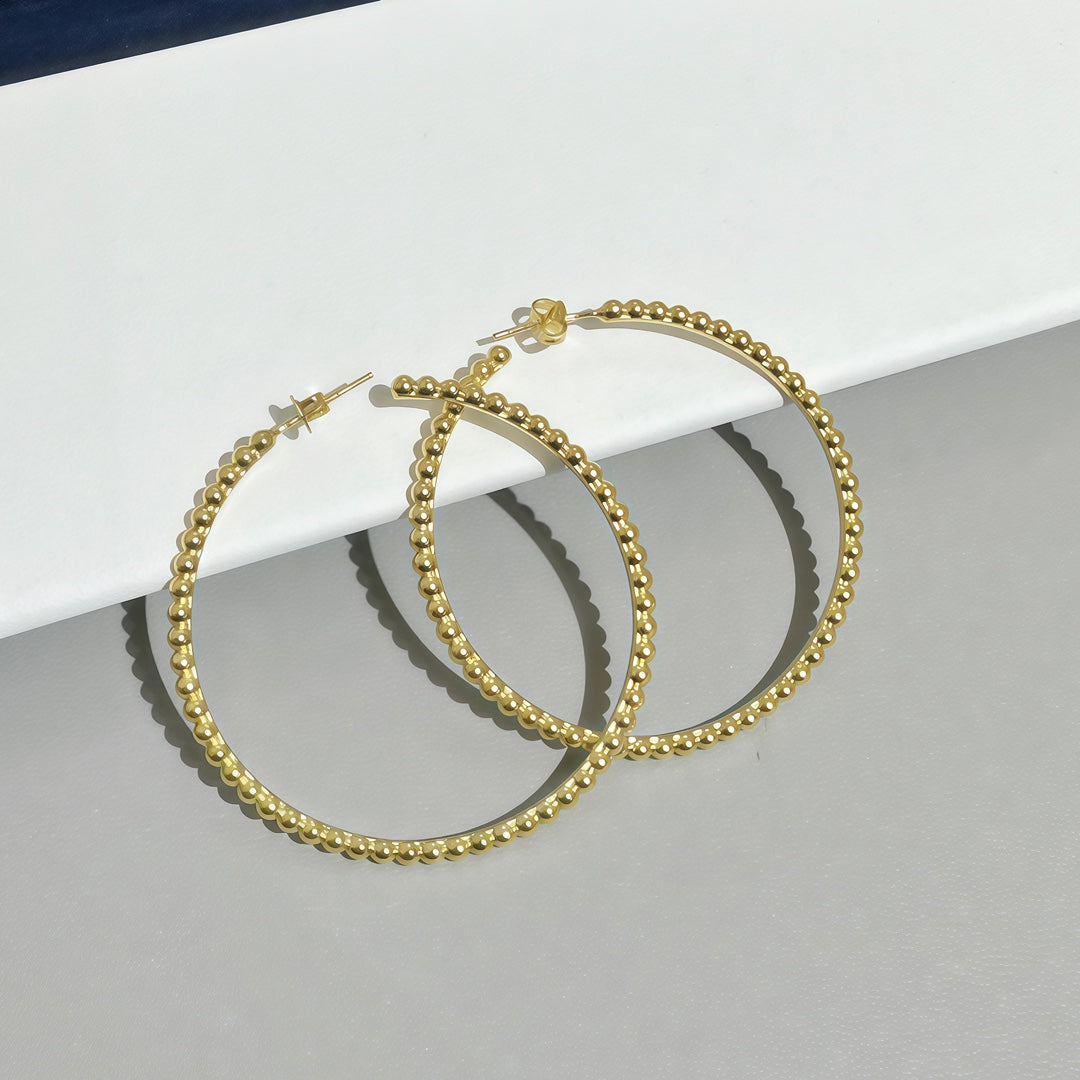 [GALE] SMOOTH BEAD STUD EARRINGS