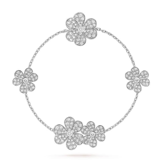 [GALE]FRIVOLE SILVER 5 FLOWERS BRACELET