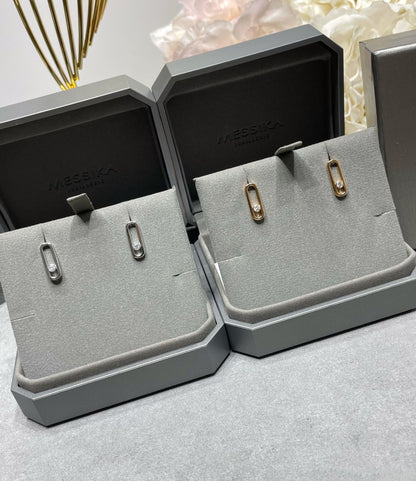 [GALE]MOVE UNO SMALL 1 DIAMOND EARRINGS