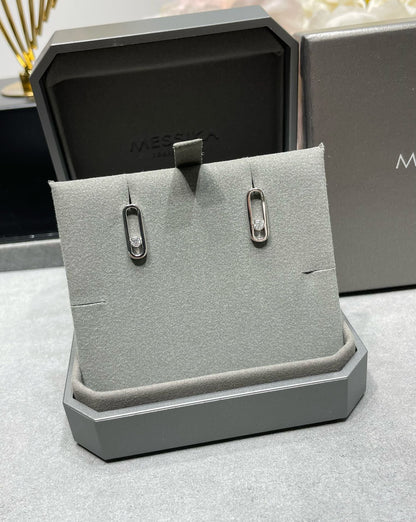 [GALE]MOVE UNO SMALL 1 DIAMOND EARRINGS