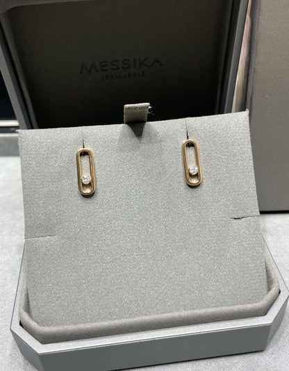 [GALE]MOVE UNO SMALL 1 DIAMOND EARRINGS