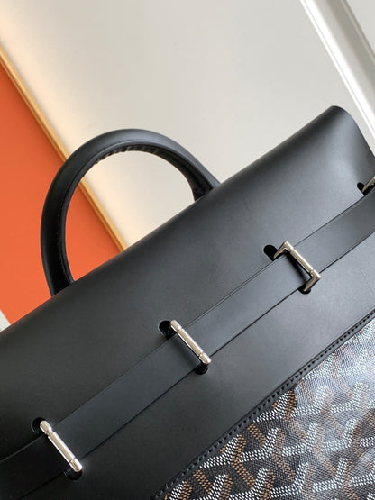 GOYA STEAMER PM BAG 48CM BLACK CANVAS