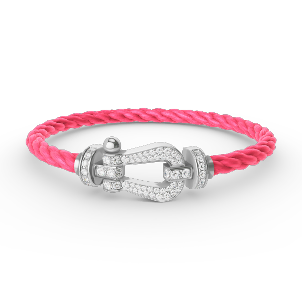 [GALE]FORCE LARGE HORSESHOE FULL DIAMOND BRACELET SILVER