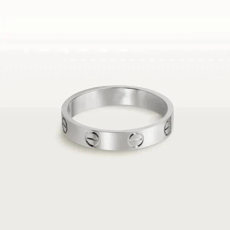 [GALE]LOVE RING 4MM 1 DIAMOND SILVER